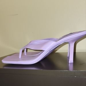 Nine West Heeled Thong Sandal, Light Purple, Size 11